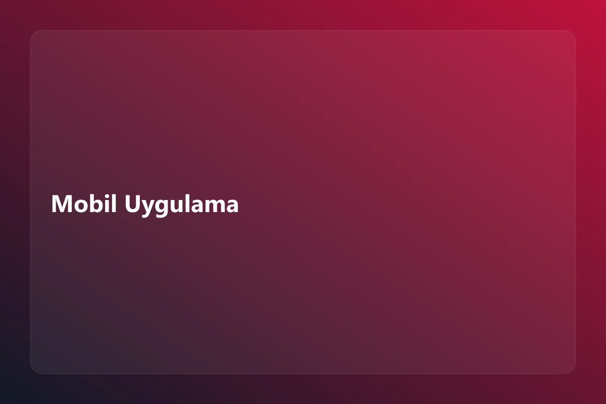 Mobil Rezervasyon Uygulaması
