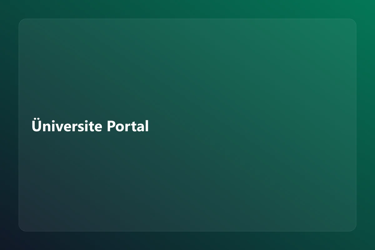 Akdeniz Üniversitesi Portal projesinin görseli