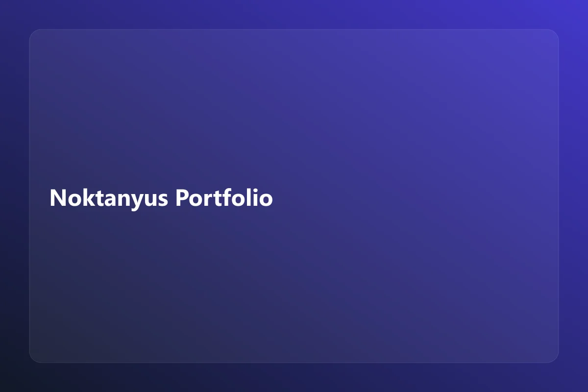 Noktanyus Portfolio projesinin görseli